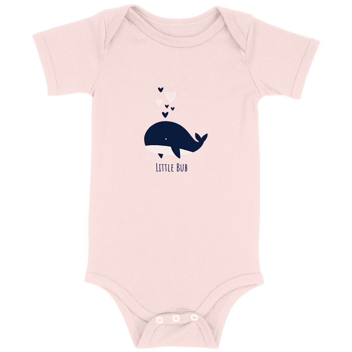Little Bub organic romper - Whale Blue