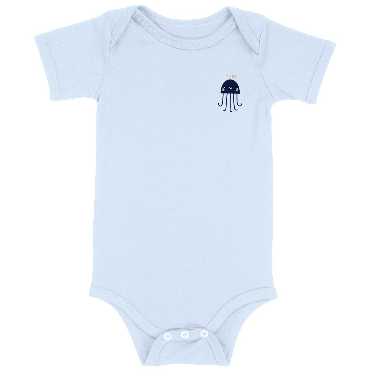 Little Bub organic romper - Jellyfish Blue