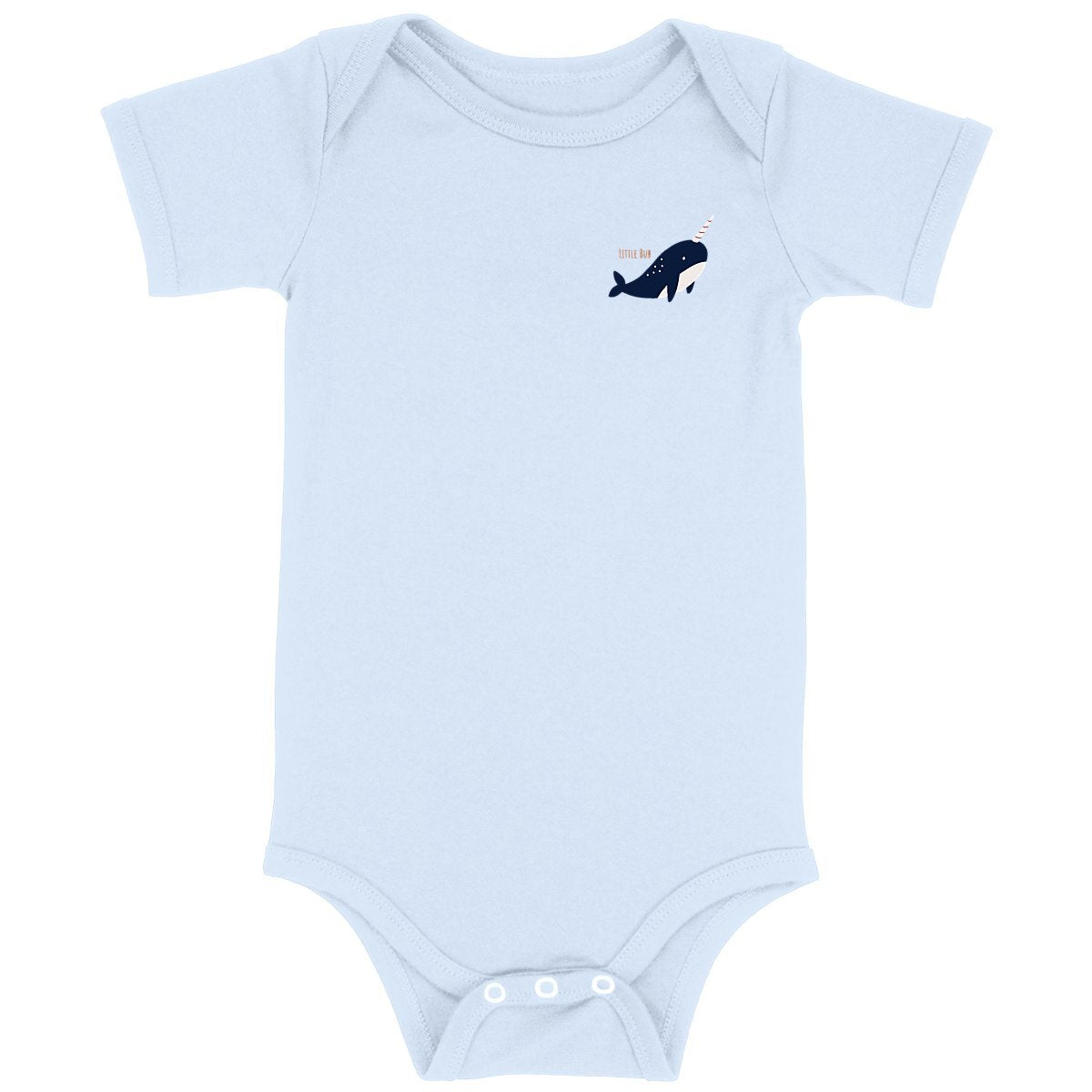Little Bub organic romper - Whale Blue