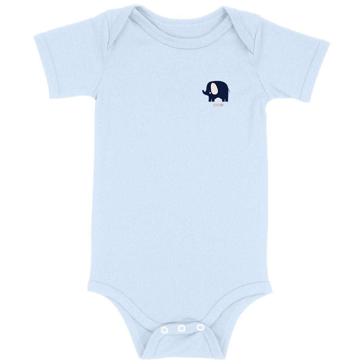 Little Bub organic romper - Elephant Blue