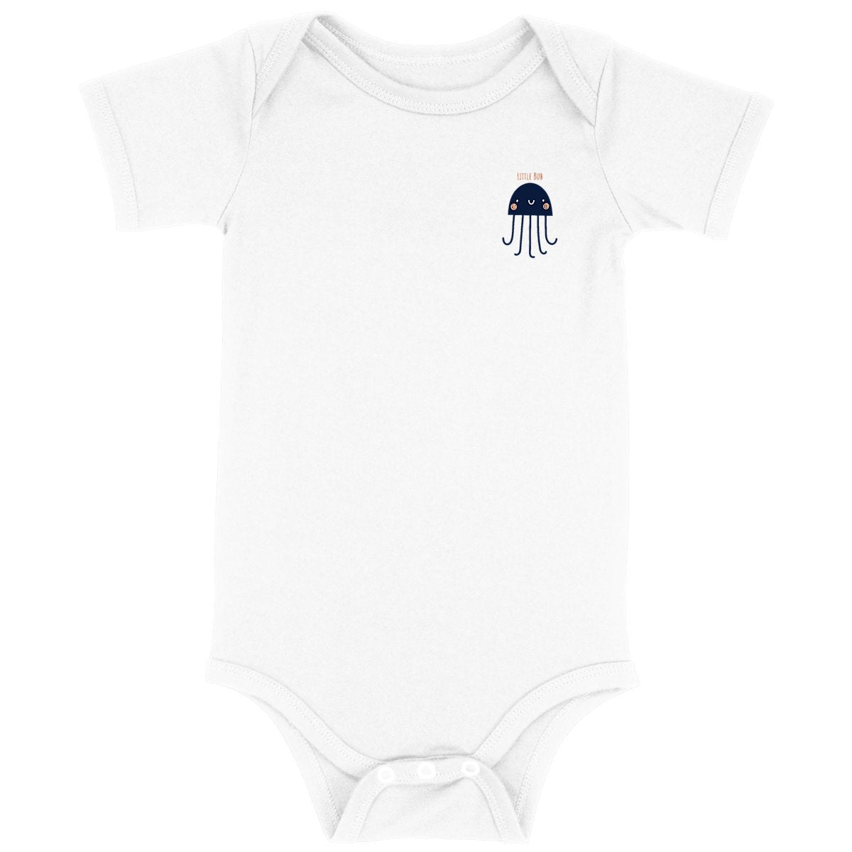 Little Bub organic romper - Jellyfish Blue