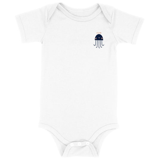 Little Bub organic romper - Jellyfish Blue