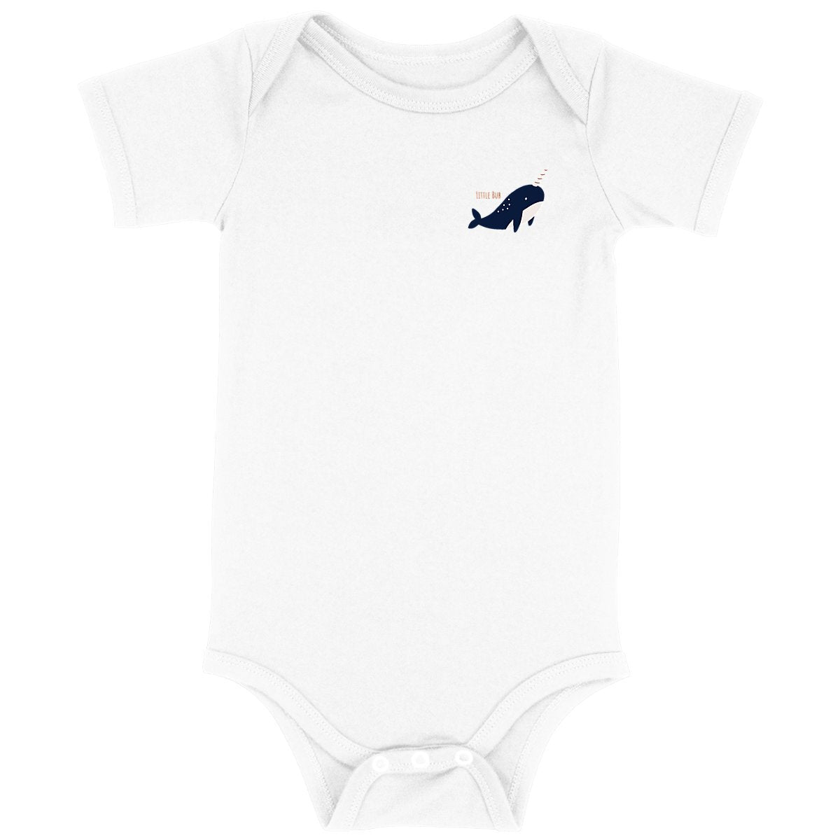 Little Bub organic romper - Whale Blue