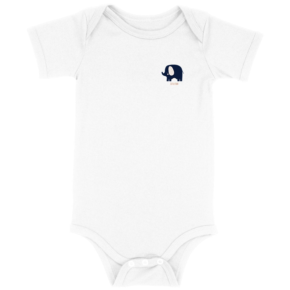 Little Bub organic romper - Elephant Blue